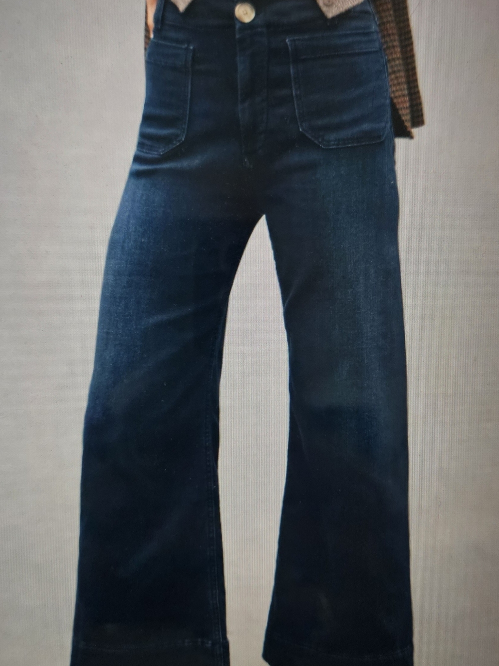 Maeve Coette Knit High-Rise Wide-Leg Women's Cropped Jeans  Anthropology Size 27